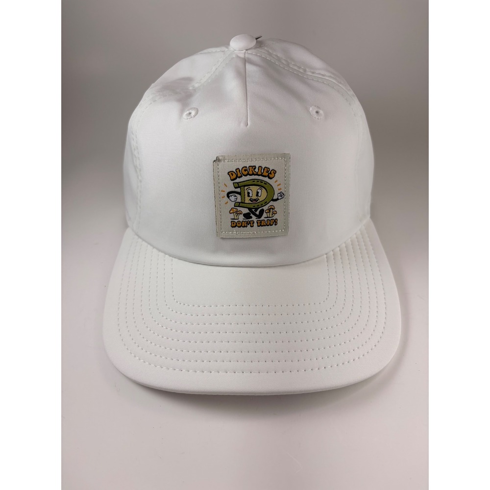 Dickies Dont Trip Patch Adjustable Strapback Hat Cap White One Size